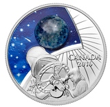 天文银币 加拿大 2016年 镶嵌硼硅玻璃 夜光宇宙 天文台望远镜