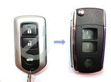 丰田凯美瑞折叠钥匙改装壳 汉兰达折叠钥匙壳 折叠钥匙改装