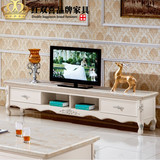 现代欧式法式客厅雕花实木大理石面电视柜组合小户型 地柜带储物