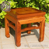 非洲花梨亚花梨小方凳 实木清漆小木凳 明式仿古马蹄腿红木换鞋凳