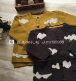 韩国外贸童装男女宝宝中性款毛衣开衫外套针织衫