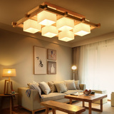日式吸顶灯简约现代中式LED榻榻米客厅灯木质卧室灯MUJI实木灯具