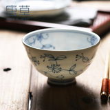 缐唐草 日本进口轻量强化瓷 釉下彩米饭碗汤碗面碗 日式餐厅餐具
