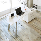 现代简约电脑桌白色烤漆办公桌北欧创意转角书桌卧室家具旋转书台