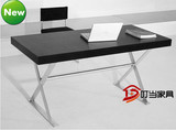 特价时尚简约办公桌实木宜家不锈钢电脑桌台式现代写字台组合书桌