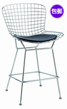 伯托埃吧椅 高级铁线酒吧椅 铁艺高脚椅 欧式时尚金属创意靠背椅
