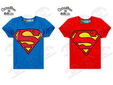 2014新款齐齐蛙夏装短袖T恤 超人 男女童装 两色纯棉亲子装3763
