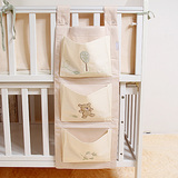婴儿床床头挂袋 宝宝床包全棉 婴儿收纳袋子 宝宝多功能袋 杂物袋