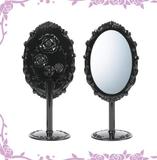 韩国安娜风格黑色玫瑰立式化妆镜 公主镜 立式 可调角度