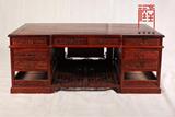 硬木红木古典家具免漆家具中式书房家具红酸枝书房书桌办公桌