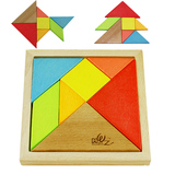 大号七巧板 早教木制宝宝智力木质拼图玩具幼儿童益智玩具2-3-7岁