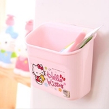 韩国进口正品 Hello Kitty 吸盘式牙刷架 牙具座 多用盒