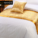 罗曼德宾馆酒店布草床上用品装饰配件 五星级酒店奢华床旗床尾巾