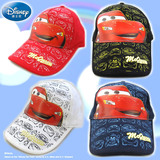 迪士尼正品 汽车总动员赛车麦昆儿童全棉帽子小学生遮阳鸭舌帽子