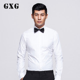 GXG[包邮]男装 男士时尚斯文百搭修身休闲白色长袖衬衫#31103055