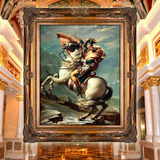 欧式手绘油画拿破仑人物酒店家居客厅玄关壁炉装饰品壁画定制原创