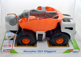 小泰克怪兽尘土车工程车装土推土装沙挖掘车挖土挖机儿童沙滩玩具