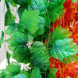 仿真葡萄叶子藤条壁挂假花藤客厅假花装饰吊顶塑料花藤蔓绿色植物