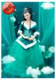 盘子绿色中国芭比娃娃女古装写真服演出服影楼系列芭比娃娃服装