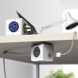 PowerCube魔方插座 多功能旅行USB智能模方插排可扩展办公接线板