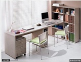 包邮简约现代创意双人电脑桌书橱书柜组合书桌伸缩办公桌隔断