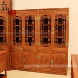 红木家具 缅甸花梨木书柜组合 大果紫檀文件展示柜 纯实木老板柜