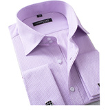 夏正品粉紫色法式袖扣衬衫结婚礼服长袖修身白色黑色男士商务衬衣
