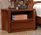 乌金木色床头柜 实木储物柜 中式现代 床边卧室柜 楠木 特价包邮