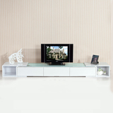 现代感大客厅钢化玻璃 烤漆板可储物抽屉式超长电视柜 地柜 W506