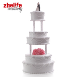 哲生活婚庆仿真蛋糕塔模型架带灯透明/罗马柱子创意婚礼用品道具