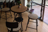 美式铁艺阳台户外奶茶桌椅套件组合酒吧台椅高档咖啡厅休闲三件套