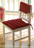 亚麻加厚椅子垫坐垫餐椅垫椅背套椅子套餐椅套布艺 醉红色 定做