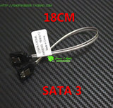 Amphenol 安费诺sata线 硬盘数据线 SATA3.0 6G 双直头18cm短