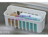 1212韩国吸盘厨房钢丝球抹布架 刷碗海绵控水盒洗碗巾沥水收纳盒