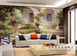 3d立体定制无缝大型壁画欧式油画花园 客厅电视沙发背景墙纸壁纸