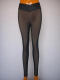 2011新款专柜正品凯蒂芬牛奶纤维黑纱透肉3D幻影K8108女士打底裤
