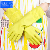 克林莱厨房加厚橡胶手套洗碗家务彩色型家务清洁洗衣手套M中号