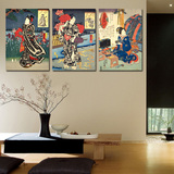 日式壁画日本仕女图美人图料理店装饰画酒店无框画浮世绘挂画