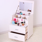 包邮化妆柜简约现代卧室梳妆台实木可移动收纳柜小户型储物柜