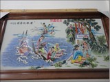 景德镇高档仿古手绘粉彩瓷器 八仙过海图 瓷板画 装饰壁挂画