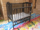 出口原单实木折叠婴儿床四档可调防咬婴儿护栏可折叠婴儿围栏包邮