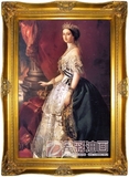 手绘高档 欧式古典人物 油画有框装饰画客厅壁画宫廷美女贵妇086
