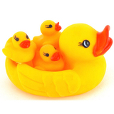 小鸭子婴儿戏水宝宝洗澡玩具小黄鸭儿童玩水上捏叫叫鸭玩具