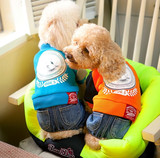 新抢先！2012日本touchdog它它 手绘插画四腿卫衣 泰迪宠物衣服