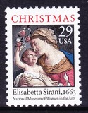 特价—美国邮票 1994年圣诞节宗教名画.圣母子 新(拍4件给方连)