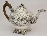 【西洋古董银器】伦敦1816年乔治时代纯银茶壶
