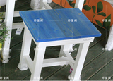 地中海做旧实木梳妆凳定做韩式彩色木凳子原木凳子定制家具吧台
