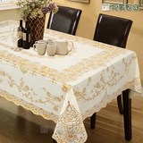 包邮高档欧式PVC烫金加厚餐桌布 防水防油防滑 长方形台布茶几垫