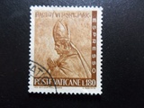 13656梵蒂冈邮票1966年信销青铜浮雕教皇保罗六世12-12