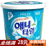 韩国进口糖果 韩国乐天三层夹心无糖薄荷糖润喉糖100g 糖果 零食